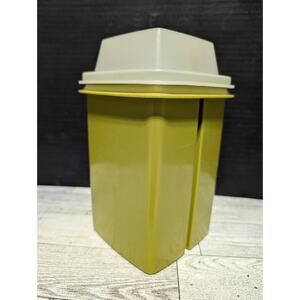 Vintage Tupperware Pickle Keeper Pic-A-Deli Avocado Green 1330 with Lid & Lifter
